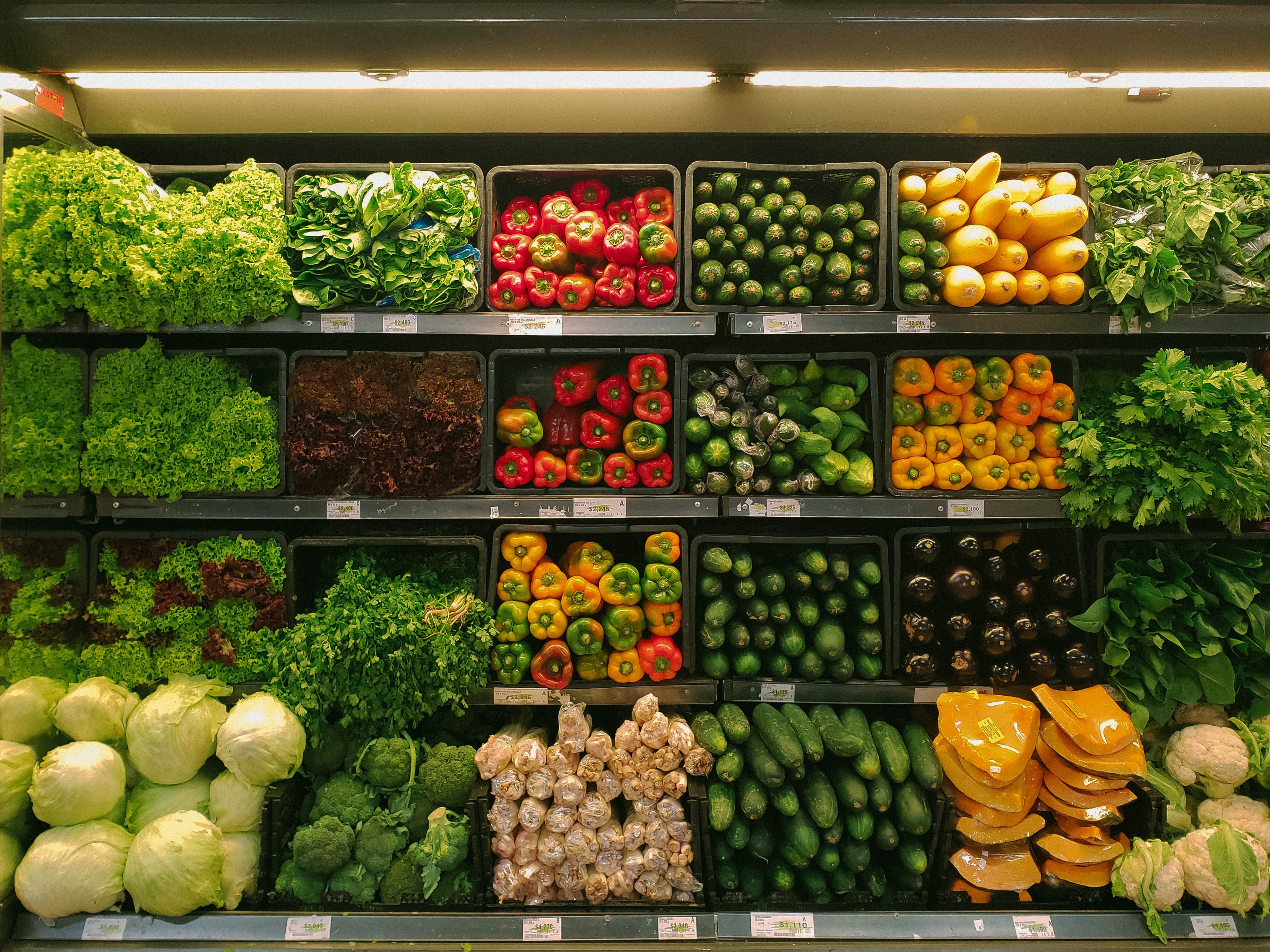 Grocery store fruits section